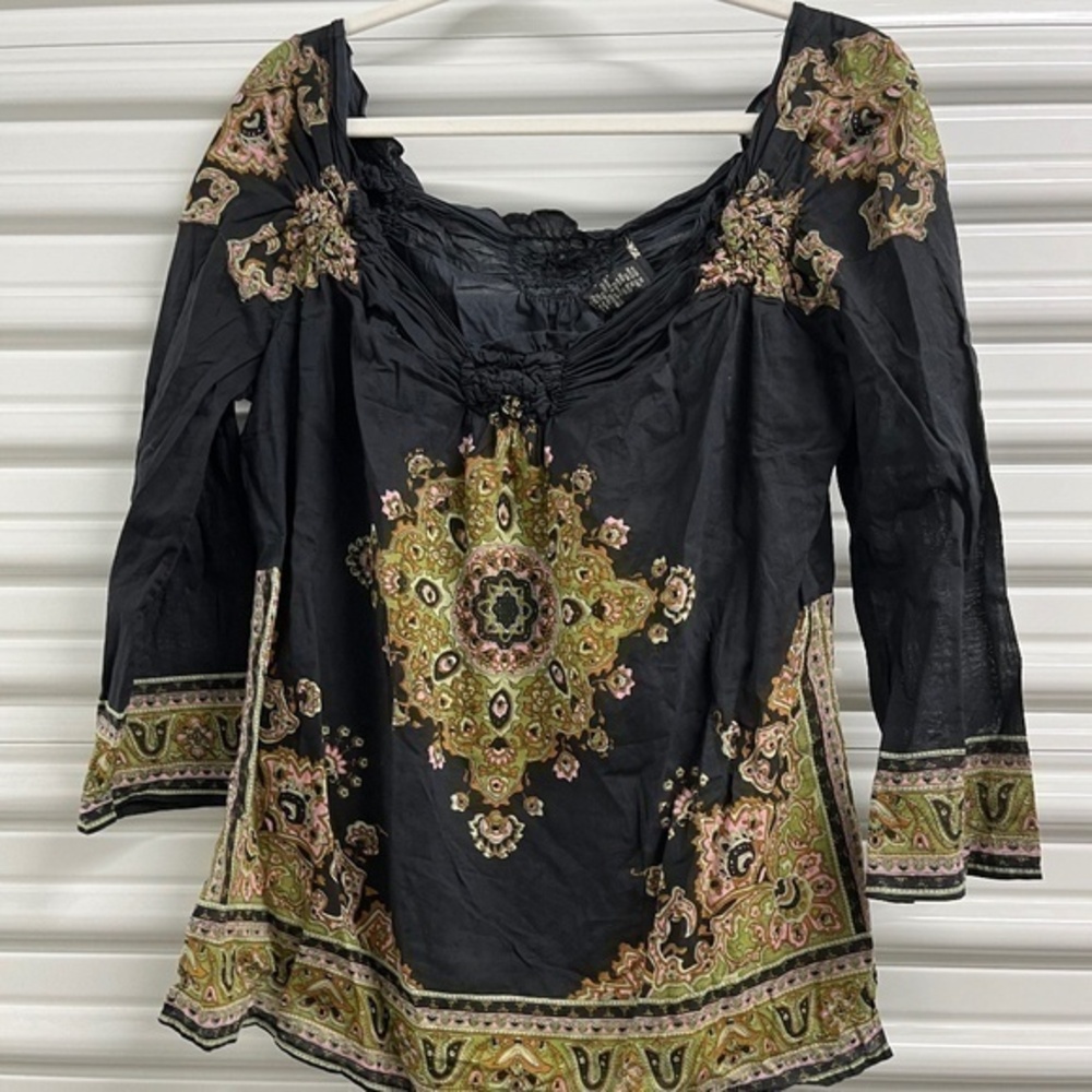 Lucky Brand Floral Print Top Size L